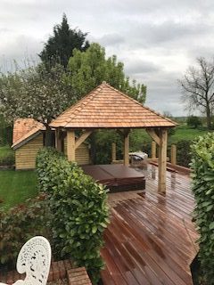 Custom solid wood gazebo