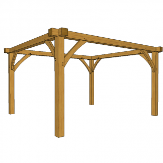 Solid wood frame 3,5x4m