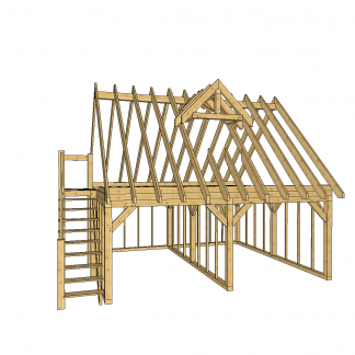 Garaż z piętrem m (garage standard-piotr)