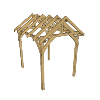 Altana ogrodowa drewniana , dach dwuspadowy 2x2,5 m spec 100