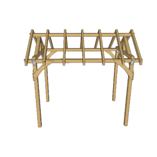 Altana ogrodowa drewniana , dach dwuspadowy 2x3 m spec 100