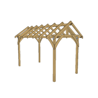 Altana ogrodowa drewniana , dach dwuspadowy 2x4 m spec 100