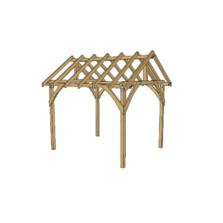Altana ogrodowa drewniana , dach dwuspadowy 2,5x3 m spec 100