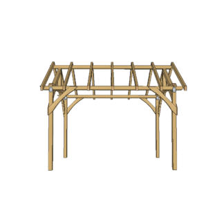 Altana ogrodowa drewniana , dach dwuspadowy 2,5x3,5 m spec 100