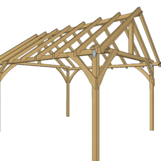 Altana ogrodowa drewniana , dach dwuspadowy 3,5x4 m spec 100