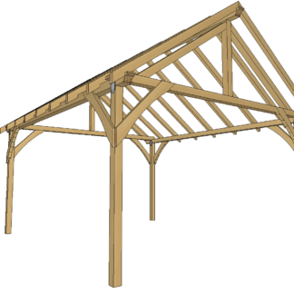 Altana ogrodowa drewniana , dach dwuspadowy 4x4,5 m spec 100