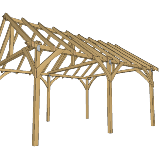 Altana ogrodowa drewniana , dach dwuspadowy 4x5 m spec 100