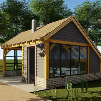 Altana ogrodowa drewniana, dach dwuspadowy (2+1,5)x2.5 m spec 120